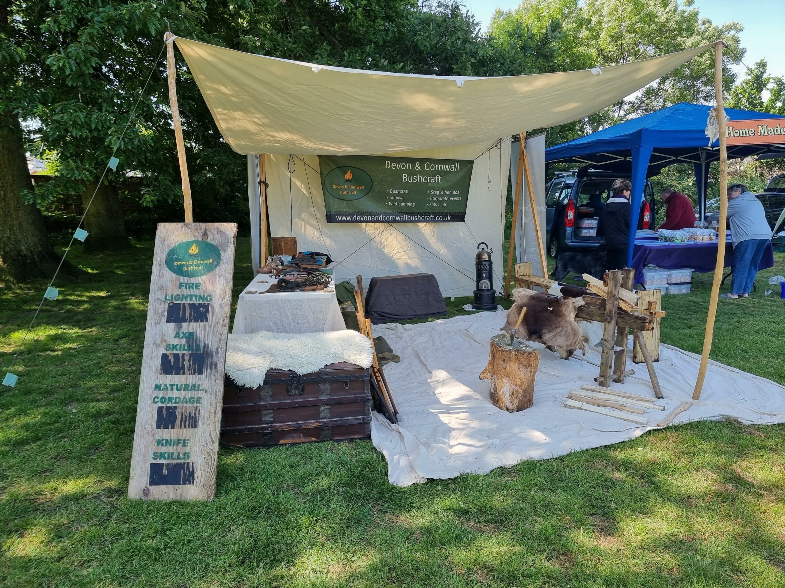 Devon and Cornwall Bushcraft providing a bushcraft area at a UK festival